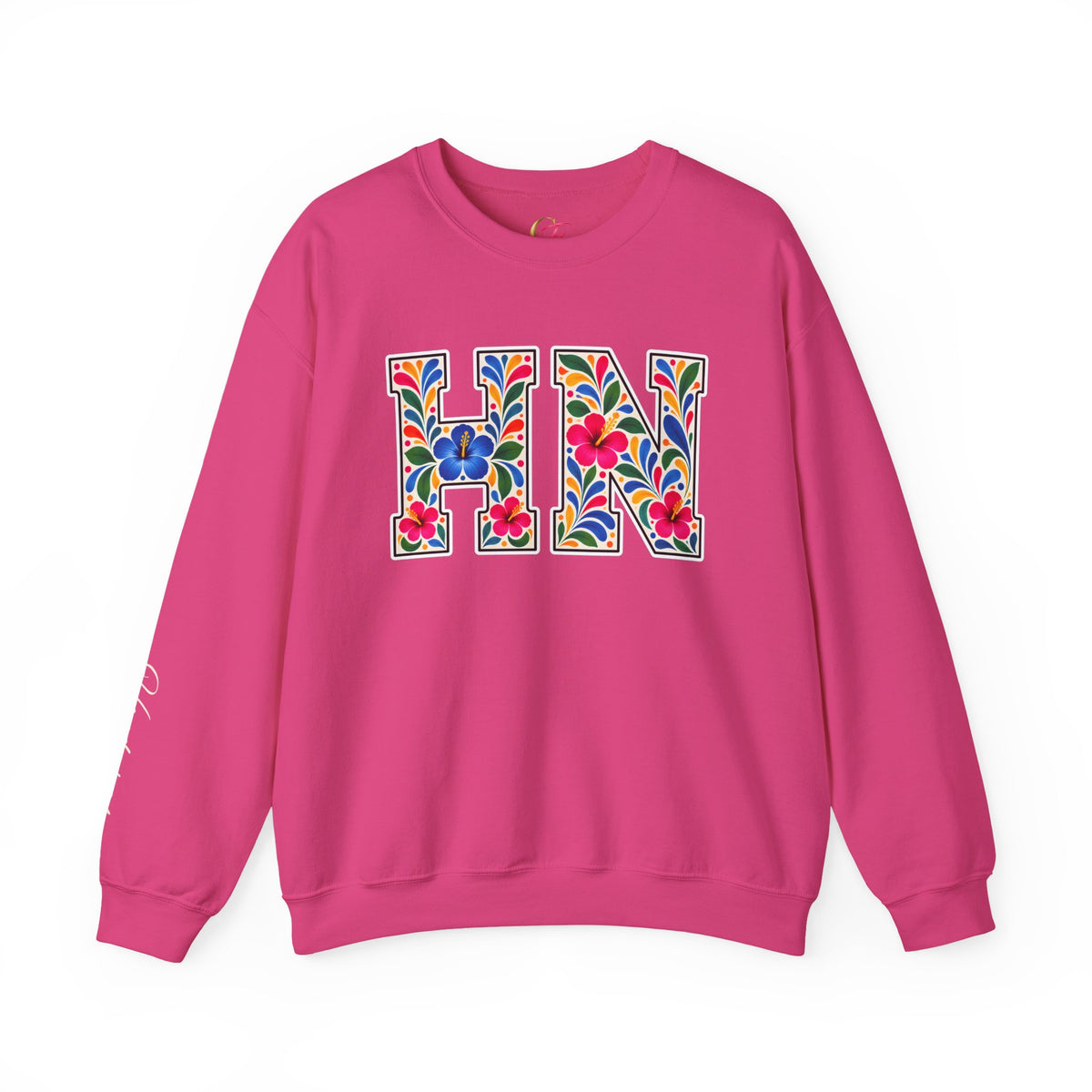Honduras Floral Monogram Crewneck | Honduran Heritage Pride Sweatshirt