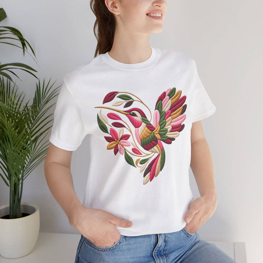 Colibrí Folk Art Hummingbird Tee | Latina Floral Heritage Shirt