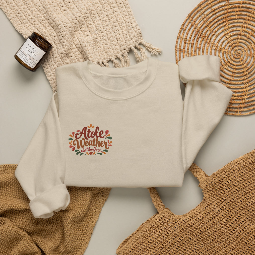 Atole Weather Crewneck Sweatshirt – Cozy Latina Fall Sweater