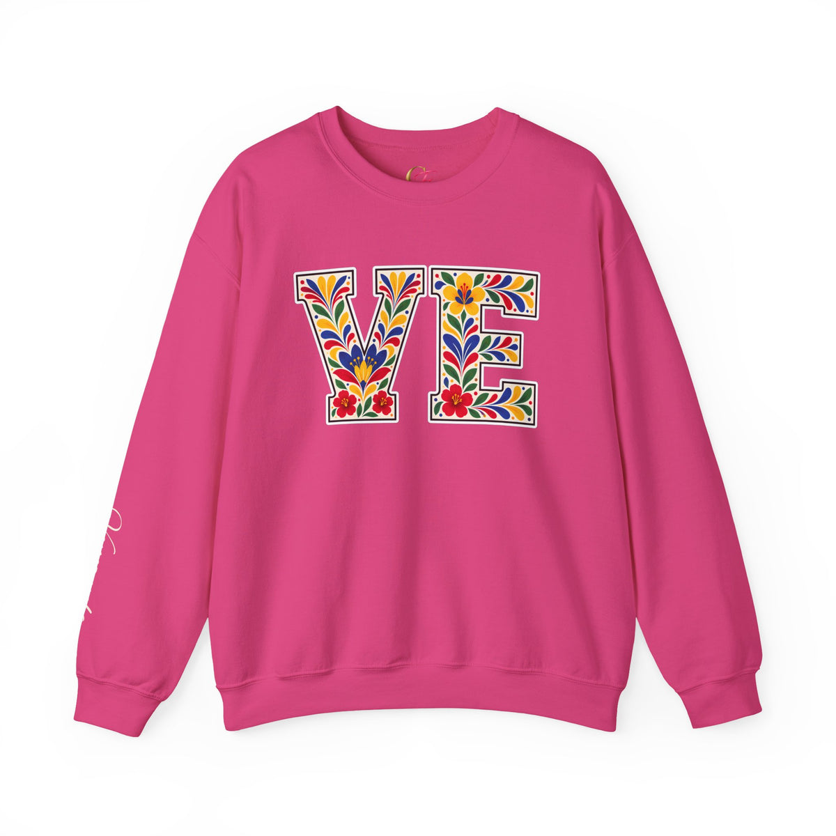Venezuela Floral Monogram Crewneck | Venezuelan Heritage Pride Sweatshirt