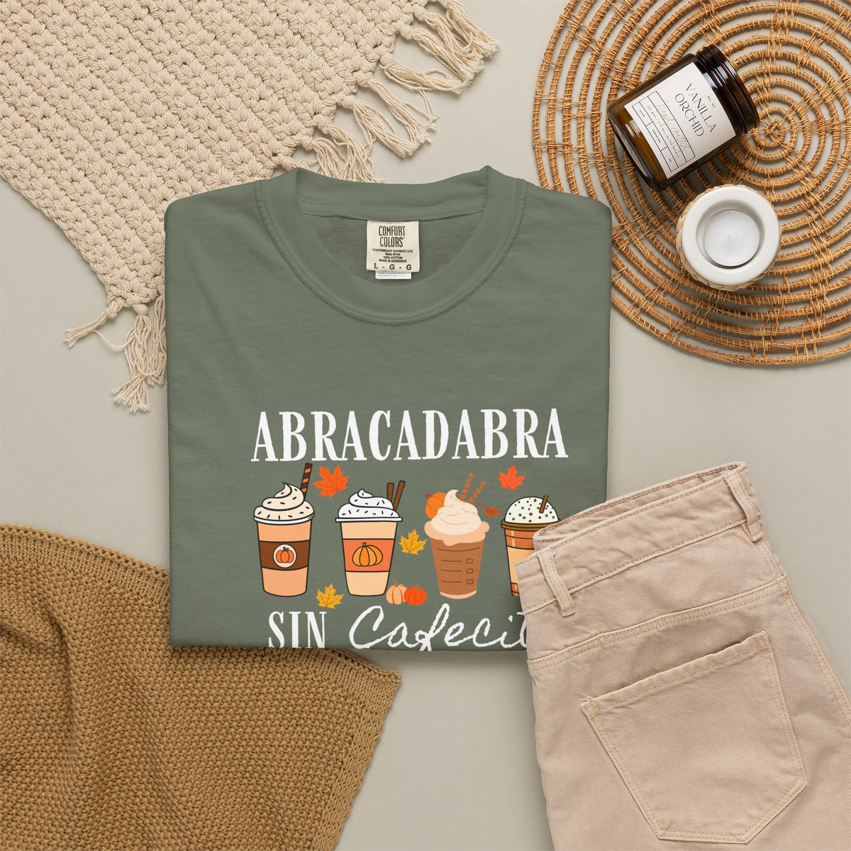 Abracadabra Sin Cafecito No Hago Nada T-Shirt | Halloween Coffee Tee